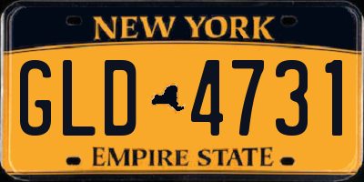 NY license plate GLD4731