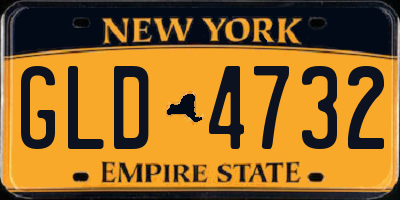 NY license plate GLD4732