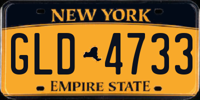 NY license plate GLD4733