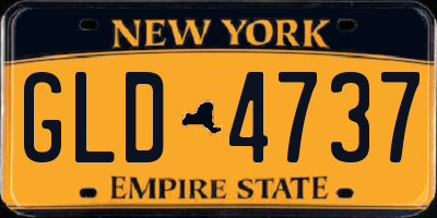 NY license plate GLD4737