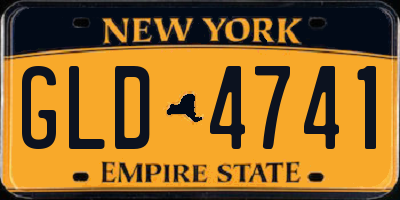 NY license plate GLD4741