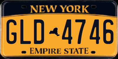 NY license plate GLD4746