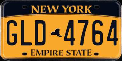 NY license plate GLD4764