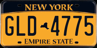 NY license plate GLD4775
