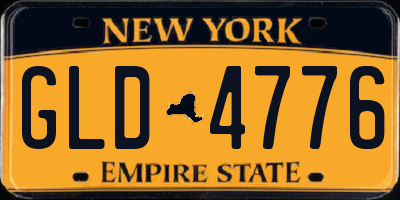 NY license plate GLD4776