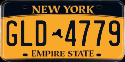 NY license plate GLD4779