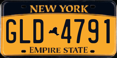 NY license plate GLD4791