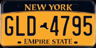 NY license plate GLD4795