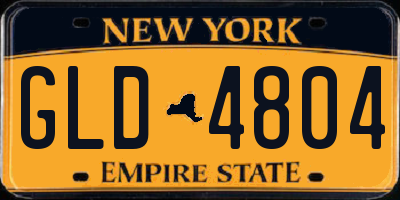 NY license plate GLD4804