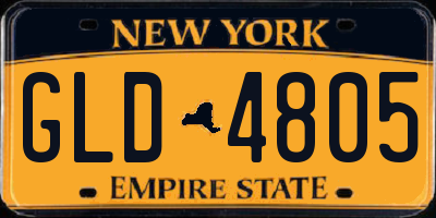 NY license plate GLD4805