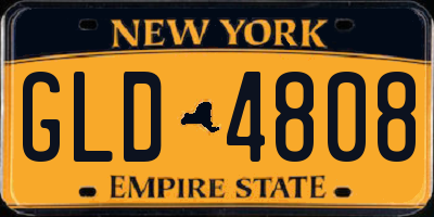 NY license plate GLD4808