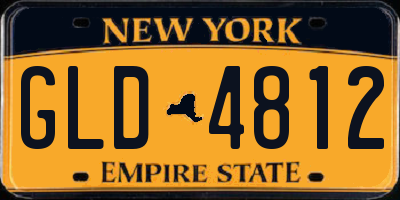 NY license plate GLD4812