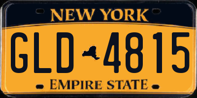 NY license plate GLD4815