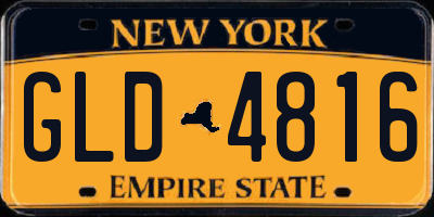 NY license plate GLD4816
