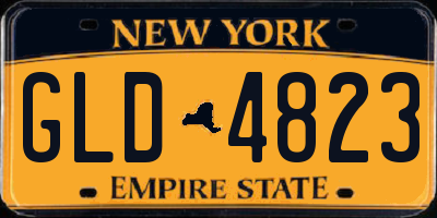 NY license plate GLD4823