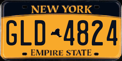 NY license plate GLD4824
