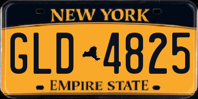 NY license plate GLD4825