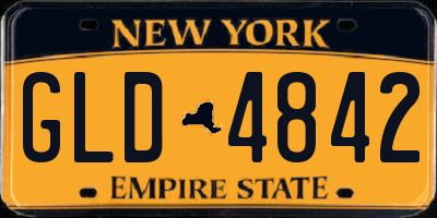 NY license plate GLD4842