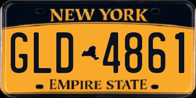 NY license plate GLD4861