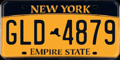 NY license plate GLD4879