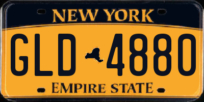 NY license plate GLD4880