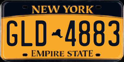 NY license plate GLD4883