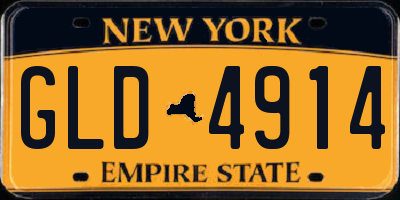NY license plate GLD4914