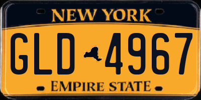 NY license plate GLD4967