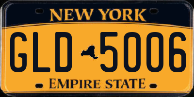 NY license plate GLD5006