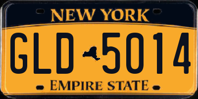 NY license plate GLD5014