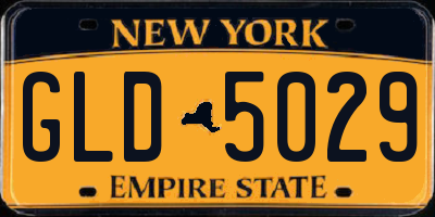 NY license plate GLD5029