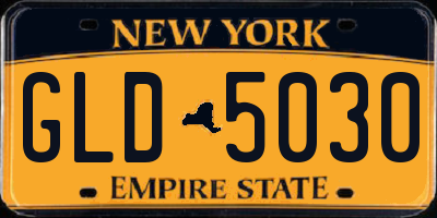 NY license plate GLD5030