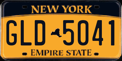 NY license plate GLD5041