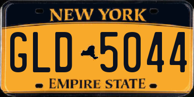 NY license plate GLD5044