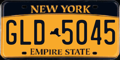 NY license plate GLD5045