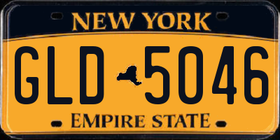 NY license plate GLD5046