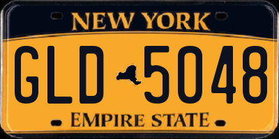 NY license plate GLD5048