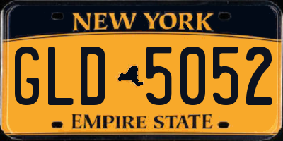 NY license plate GLD5052