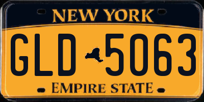 NY license plate GLD5063