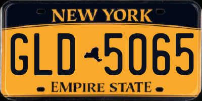 NY license plate GLD5065