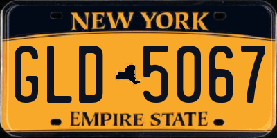 NY license plate GLD5067