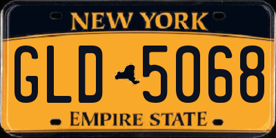 NY license plate GLD5068