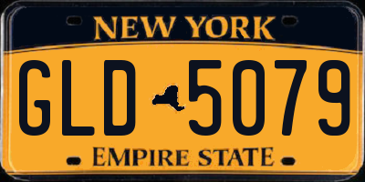 NY license plate GLD5079