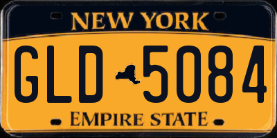 NY license plate GLD5084