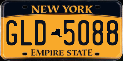 NY license plate GLD5088