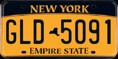 NY license plate GLD5091