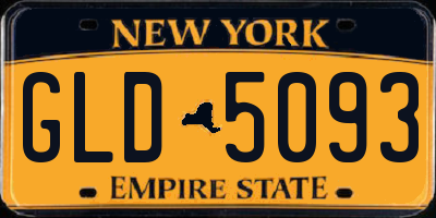 NY license plate GLD5093