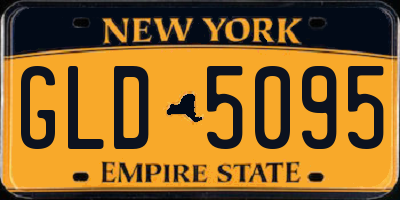 NY license plate GLD5095