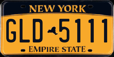 NY license plate GLD5111