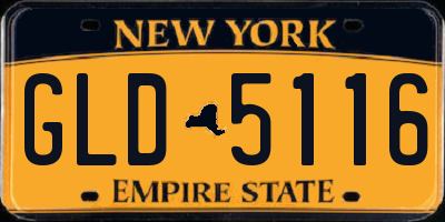 NY license plate GLD5116